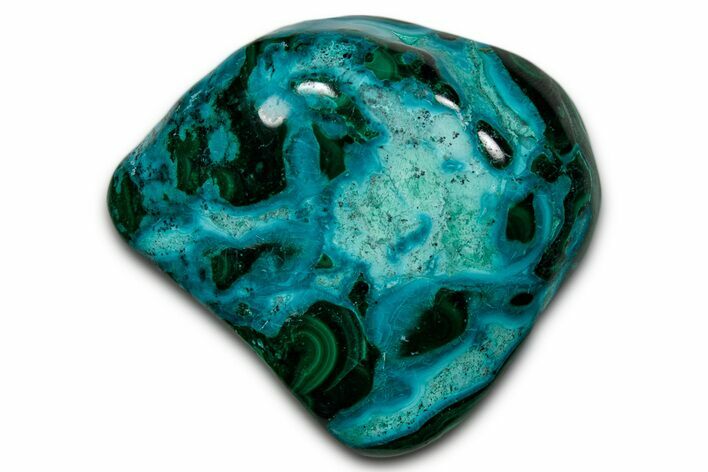 Vibrant Polished Malachite with Chrysocolla - DR Congo #336890